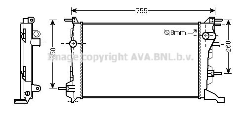 AVA QUALITY COOLING Радиатор, охлаждение двигателя RT2410